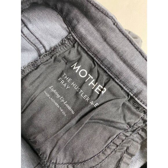Mother The Hustler Ankle Fray Jeans Gray Size 28 Lightning Up lantern 25" inseam - Picture 4 of 16